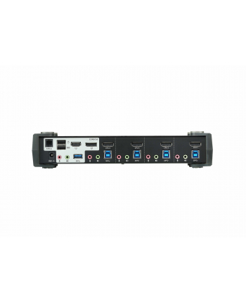 ATEN CS1924M KVMP Switch - KVM / Audio / USB Switch - 4 x KVM / Audio / USB - 1 Local User - Desktop (CS1924M-AT-G)