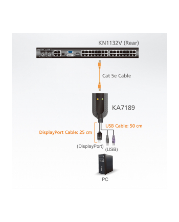 Aten USB - DP Virtual Media KVM Adapter Cable (KA7189-AX)