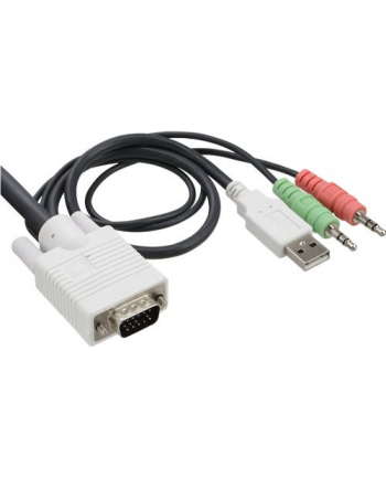 InLine Cable KVM Switch - KVM / Audio / USB Switch - USB - 2 x KVM / Audio / USB - 1 Local User - Desktop (60613I)