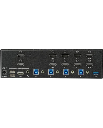 StarTech.com 4 Port HDMI KVM Switch - 4K 30Hz - Dual Display - KVM / Audio / USB Switch - 4 x KVM / Audio / USB - Rack mountable