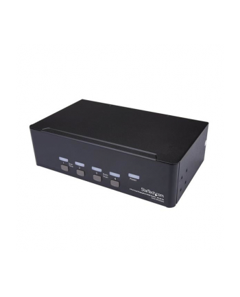 StarTech.com Port Dual DisplayPort KVM Switch - DP KVM Switch - 4K (60Hz) - KVM / Audio / USB Switch - 4 x KVM / Audio / USB - 1 Local User - Desktop, rack-mountable
