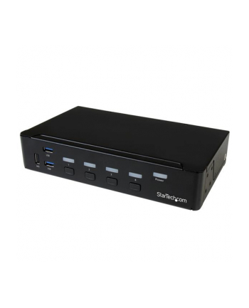 StarTech.com 4 Port DisplayPort KVM Switch With Built-in USB3.0 Hub - 4K - KVM / USB Switch - USB - 4 x KVM / Audio / USB + 3 x SuperSpeed ??USB - 1 Local User - Rack Mountable - AC 120/230 V DC 9 - 12 V (SV431DPU3A2)