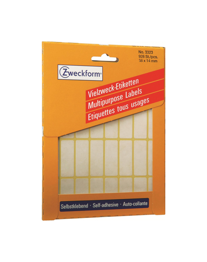 avery zweckform Mini etykiety w arkuszach do opisywania ręcznego, 38 x 14mm, białe, 928 sztuk główny