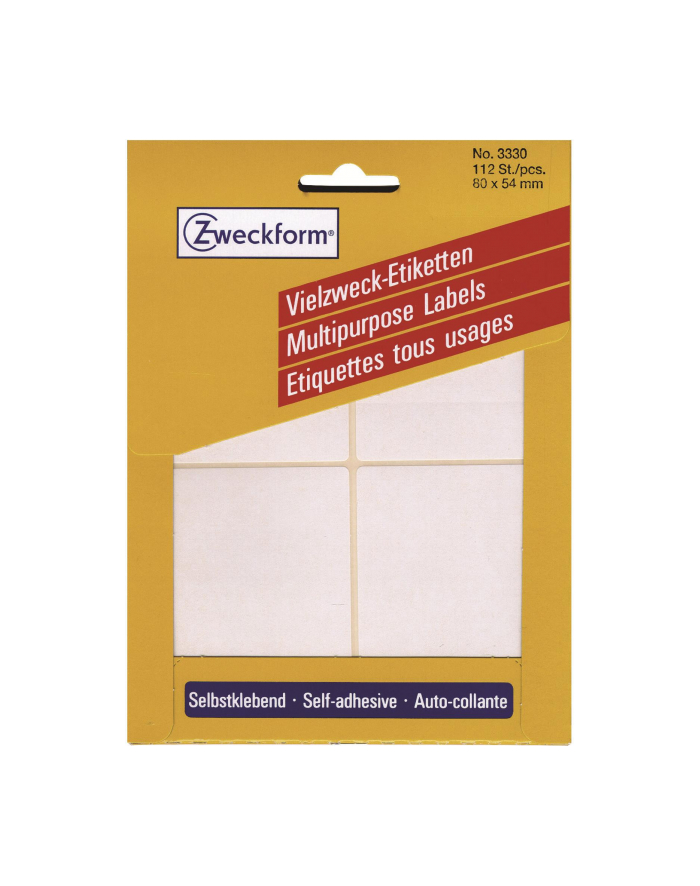 avery zweckform Mini etykiety w arkuszach do opisywania ręcznego, 80 x 54mm, białe, 112 sztuk główny