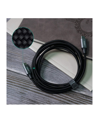 aukey Kabel Quick Charge CD6 nylonowy ultraszybki USB C - USB C 2m