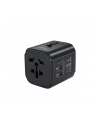 aukey Uniwersalny podróżny adapter sieciowy PA-TA01, 2xUSB+1xUSB C, 7.8A, czarny, pasuje w 150 krajach - nr 1