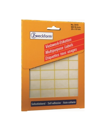 avery zweckform Mini etykiety w arkuszach do opisywania ręcznego, 29 x 18mm, białe, 960 sztuk