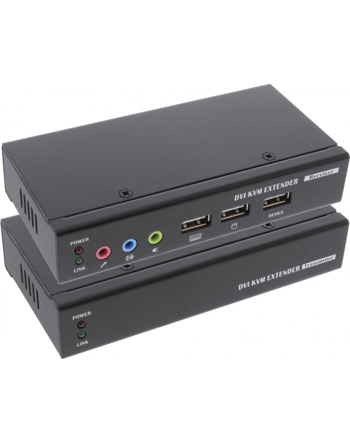 InLine® DVI USB KVM Extender, extension over UTP, with audio, up to 50m (61640) główny