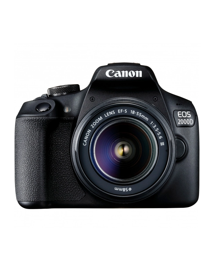 Canon EOS 2000D 18-55 III EU26 SLR Camera Kit, Megapixel 24.1 MP, ISO 12800, Display diagonal 3.0 '', Wi-Fi, Video recording, APS-C, Black główny