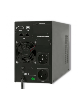 qoltec Zasilacz awaryjny UPS, on-line, czysta fala sinusoidalna, 1KVA, 800W, LCD, USB nr 2