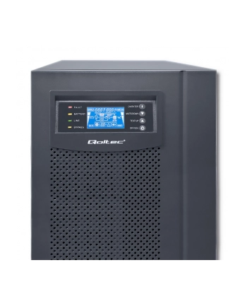 qoltec Zasilacz awaryjny UPS, on-line, czysta fala sinusoidalna, 10kVA, 8kW, LCD USB nr 2