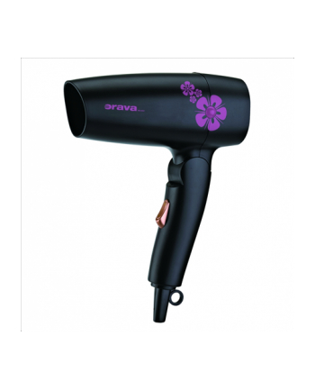 ORAVA  HD-402 Travel Hair Dryer, 1000W, 2 power levels, black nr 1