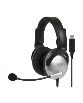 Koss SB45 USB - Full Size, Multimedia w/Mic, Passive NC, USB Plug Silver/Black