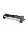 digitus Listwa zasilająca biurowa 45 stopni  4 gniazdowa, 2x USB (5V/2A) z możliwością obrotu o 290 stopni  aluminiowa HQ - nr 56