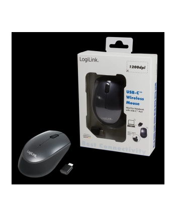 logilink Mysz bezprzewodowa 2.4GHz, USB-C, optyczna nr 2