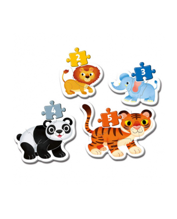 Clementoni Moje pierwsze puzzle Zwierzęta dzikie 2+3+4+5 20810