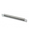 Organizer kablowy poziomy z przepustem szczotkowym 10 cali (254mm) 0.5U 22x254x12mm, szary (RAL 7035) - nr 13