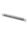 Organizer kablowy poziomy z przepustem szczotkowym 10 cali (254mm) 0.5U 22x254x12mm, szary (RAL 7035) - nr 15