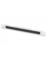 Organizer kablowy poziomy z przepustem szczotkowym 10 cali (254mm) 0.5U 22x254x12mm, szary (RAL 7035) - nr 17
