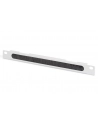 Organizer kablowy poziomy z przepustem szczotkowym 10 cali (254mm) 0.5U 22x254x12mm, szary (RAL 7035) - nr 7