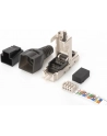 Wtyczka ekranowana RJ45 kat.6A do montażu AWG 22-27, 10 GBit Ethernet, PoE+ - nr 45