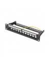 DIGITUS Patch panel 10'' 12-port.  1U modularny Keystone wspornik czarny - nr 10