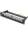 DIGITUS Patch panel 10'' 12-port.  1U modularny Keystone wspornik czarny - nr 11