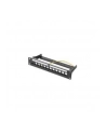DIGITUS Patch panel 10'' 12-port.  1U modularny Keystone wspornik czarny - nr 12