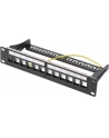 DIGITUS Patch panel 10'' 12-port.  1U modularny Keystone wspornik czarny - nr 17