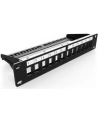 DIGITUS Patch panel 10'' 12-port.  1U modularny Keystone wspornik czarny - nr 19