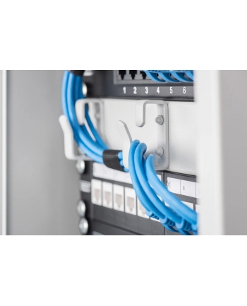 DIGITUS Patch panel 10'' 12-port.  1U modularny Keystone wspornik czarny