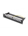 DIGITUS Patch panel 10'' 12-port.  1U modularny Keystone wspornik czarny - nr 8
