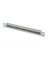 Organizer kablowy poziomy z przepustem szczotkowym 10 cali (254mm) 0.5U 22x254x12mm, szary (RAL 7035) - nr 15