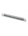 Organizer kablowy poziomy z przepustem szczotkowym 10 cali (254mm) 0.5U 22x254x12mm, szary (RAL 7035) - nr 18