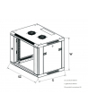 Szafka wisząca rack 9U 600x600 szara dwusekcyjna - nr 3