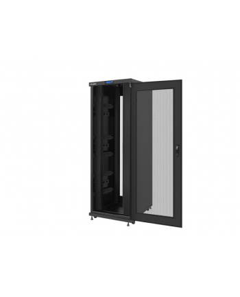 Szafa rack stojąca 19 cali 37U 800x1000mm czarna (drzwi perforowane LCD)