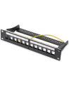 DIGITUS Patch panel 10'' 12-port.  1U modularny Keystone wspornik czarny - nr 14