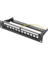 DIGITUS Patch panel 10'' 12-port.  1U modularny Keystone wspornik czarny - nr 20