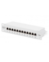 DIGITUS Patch panel 10'' 12-port. Kat.5e ekran 1U kompletny LSA, wspornik, szary - nr 15