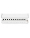 DIGITUS Patch panel 10'' 12-port. Kat.5e ekran 1U kompletny LSA, wspornik, szary - nr 17