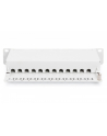 DIGITUS Patch panel 10'' 12-port. Kat.5e ekran 1U kompletny LSA, wspornik, szary - nr 3