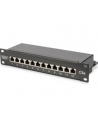 DIGITUS Patch panel 10'' 8-port. Kat.6 ekran 1U kompletny LSA, wspornik, szary - nr 22