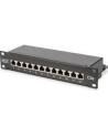 DIGITUS Patch panel 10'' 8-port. Kat.6 ekran 1U kompletny LSA, wspornik, szary - nr 6