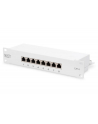 DIGITUS Patch panel 10'' 8-port. Kat.6 ekran 1U kompletny LSA, wspornik, szary - nr 7