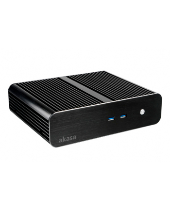 Akasa Obudowa Mini ITX Euler S, Fanless, Aluminium, THIN, VESA Mountable, USB 3