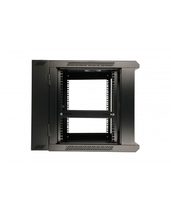 Szafka wisząca rack 9U 600x600 czarna dwusekcyjna nr 2
