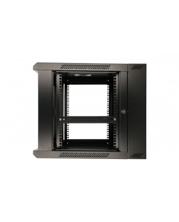 Szafka wisząca rack 9U 600x600 czarna dwusekcyjna nr 1