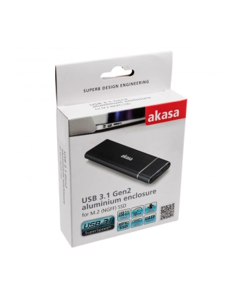 Akasa aluminiowa obudowa dysku M.2 SATA SSD, USB 3.1 Gen2