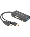 Adapter HDMI / USB 4K 30Hz UHD HDMI A / USB na DisplayPort+DVI+VGA czarny 0,2m - nr 39