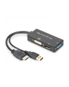 Adapter HDMI / USB 4K 30Hz UHD HDMI A / USB na DisplayPort+DVI+VGA czarny 0,2m - nr 7